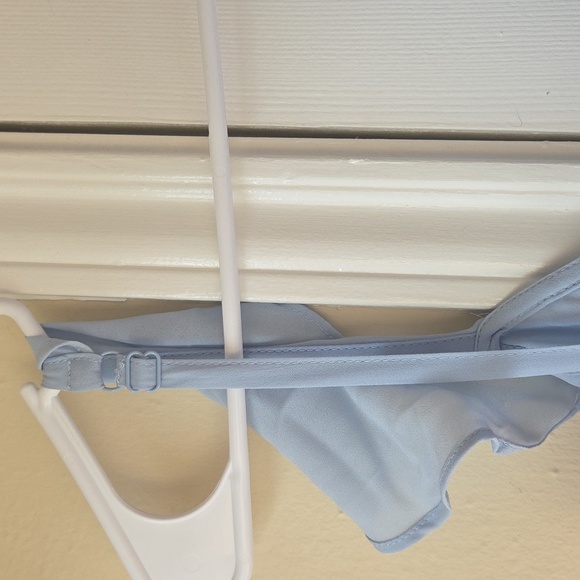 Torrid Tank Top Size 2/2X Peplum Georgette Ruffle NWOT Skyway Light Blue - Picture 7 of 8